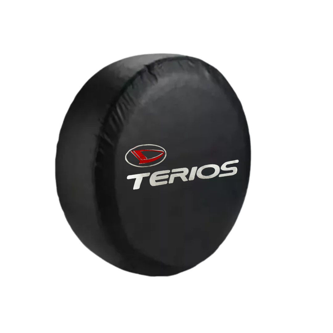 forro llanta daihatsu terios, cubierta llanta repuesto terios, protector llanta trasera daihatsu, funda llanta terios, forro rin 15 daihatsu, forro llanta suv, accesorios terios, forro llanta exterior daihatsu, protector neumático repuesto, forro llanta 4x4 terios