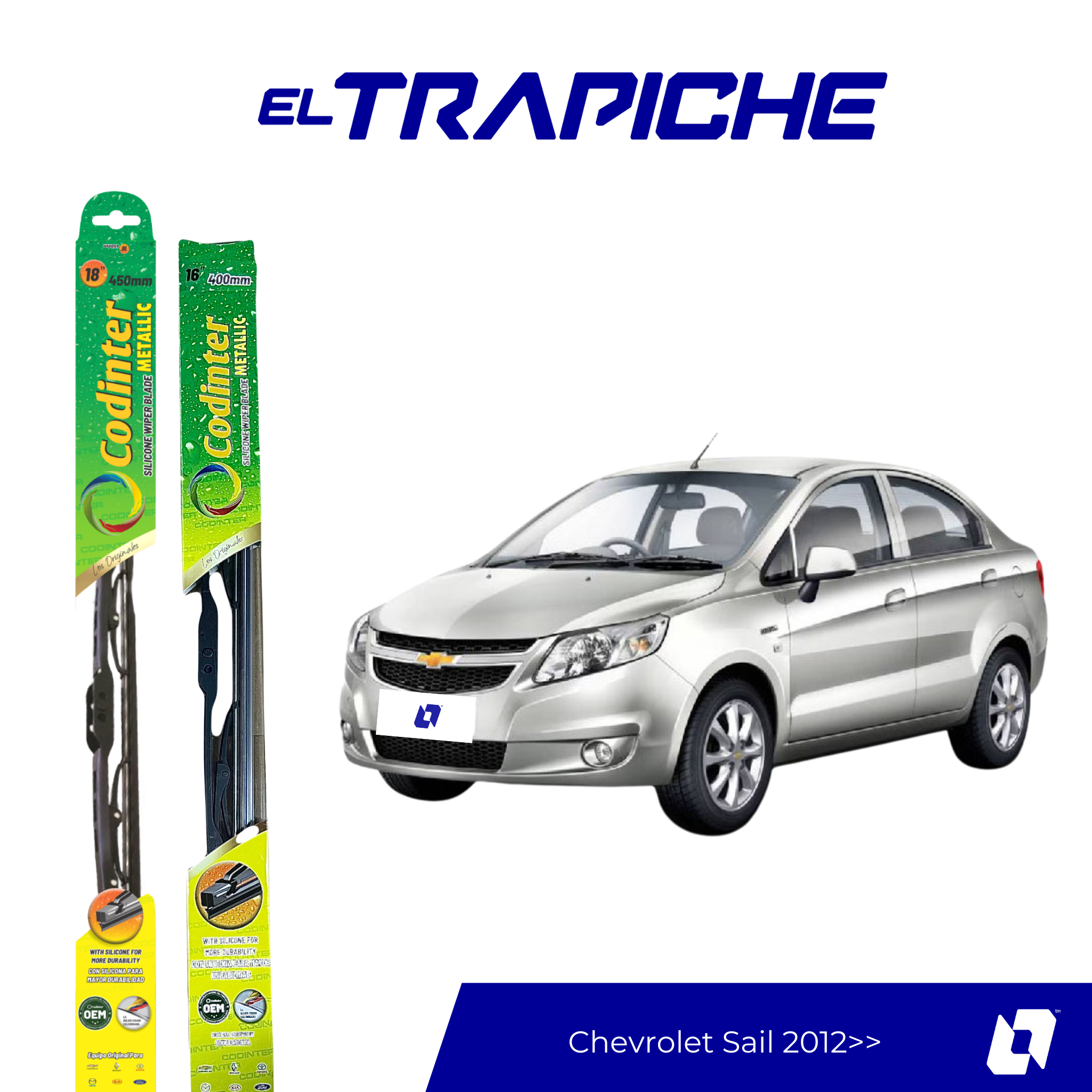 Plumillas Chevrolet Sail 2012 en adelante