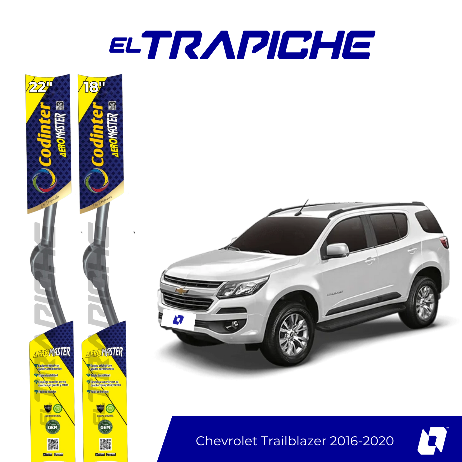 Plumillas Chevrolet Trailblazer 2016-2020