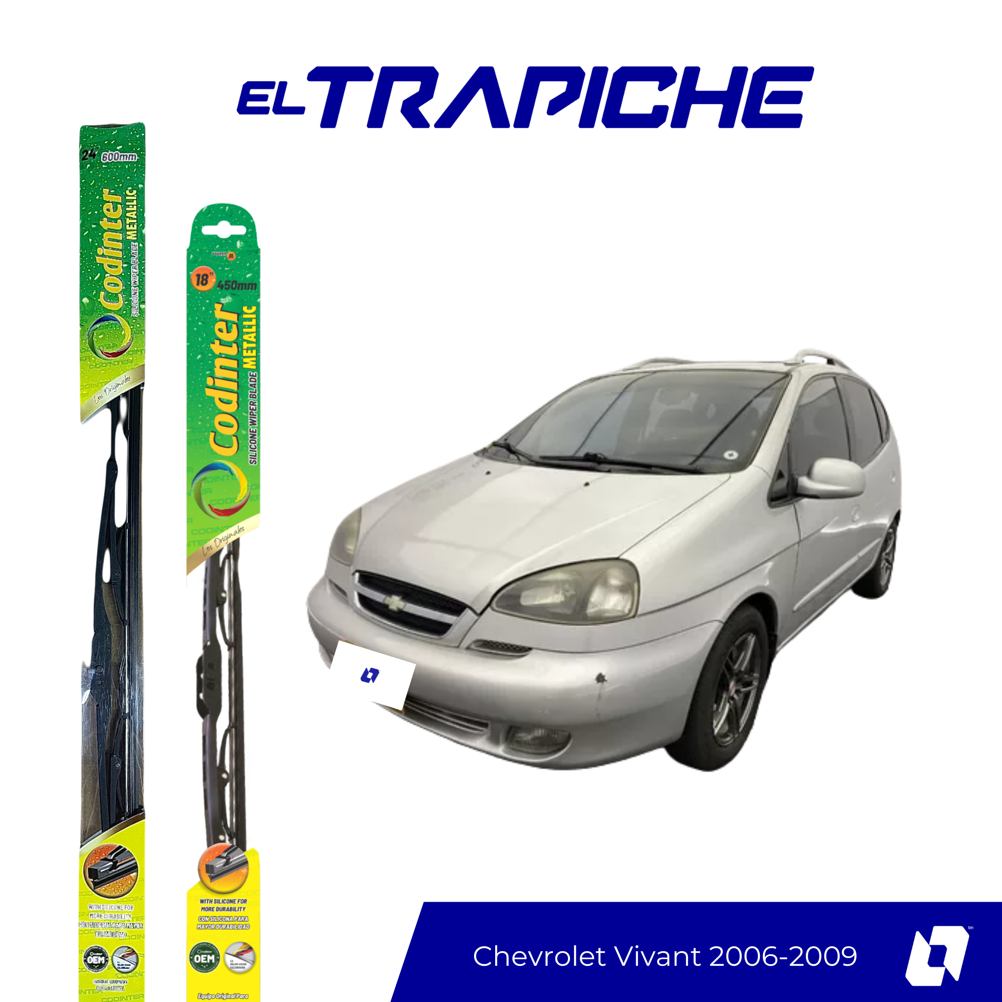 Plumillas Chevrolet Vivant 2006-2009
