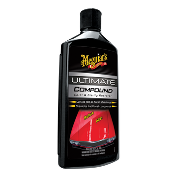 Elimina rayones, oxidación y marcas con Ultimate Compound de Meguiar’s. Restaura el brillo de la pintura con seguridad y resultados profesionales.