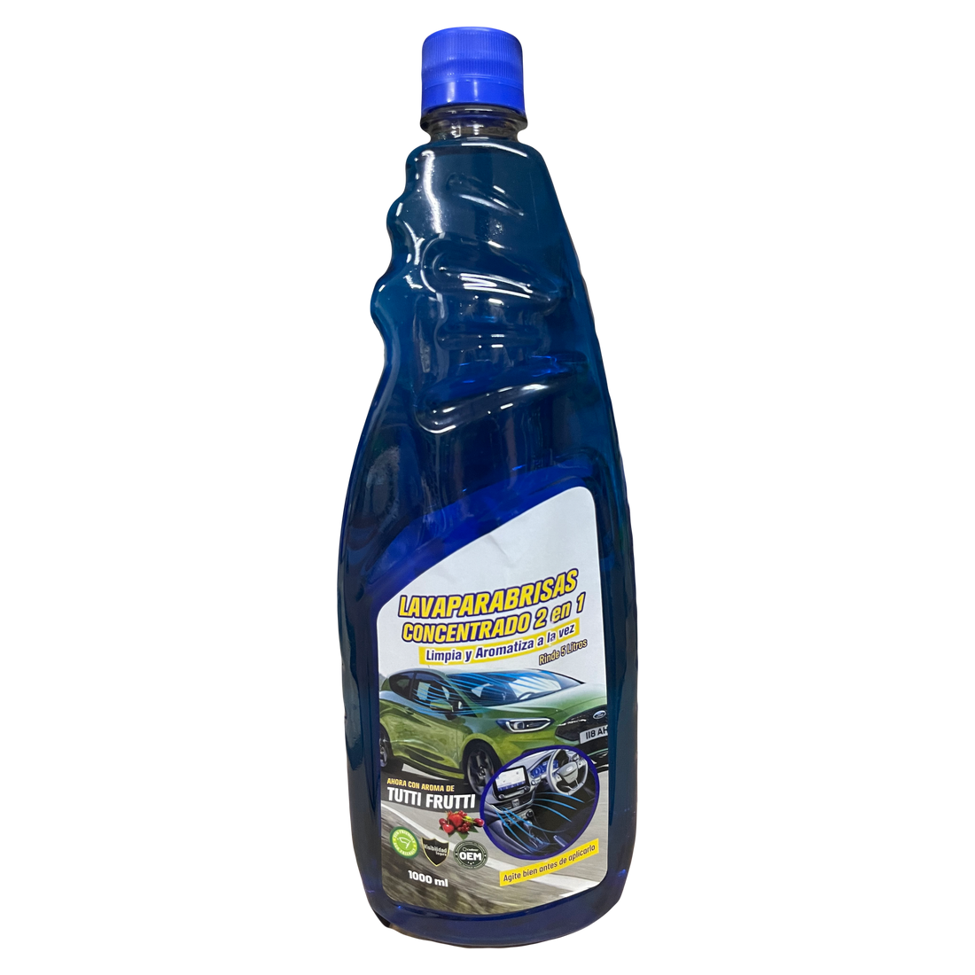 Líquido para lavaparabrisas con fácil aplicación. Elimina grasa, insectos y suciedad sin rayar. Antibacterial, antiempañante y protege el sistema de limpieza.