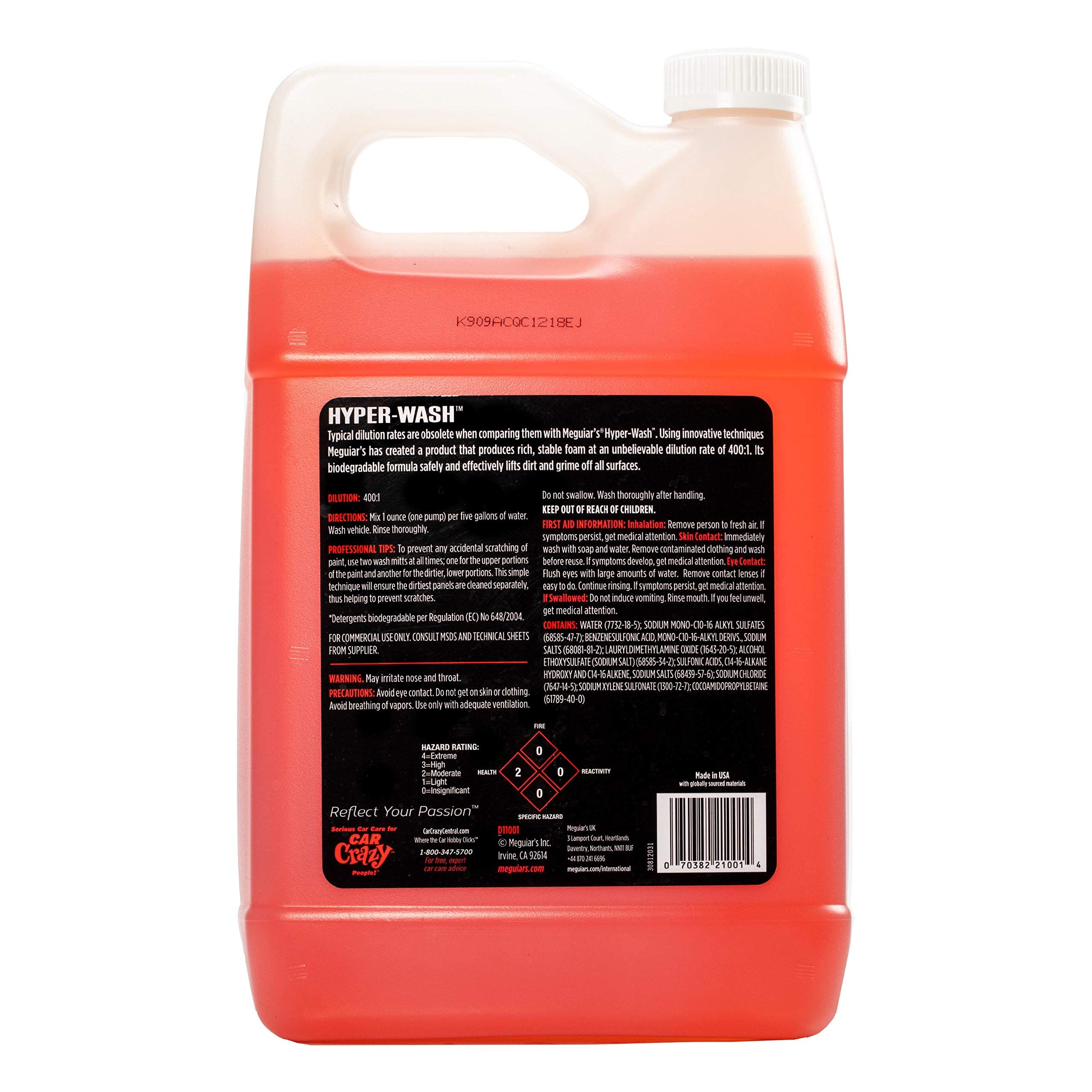 Hyper Wash, Shampoo Para Autos concentrado meguiars