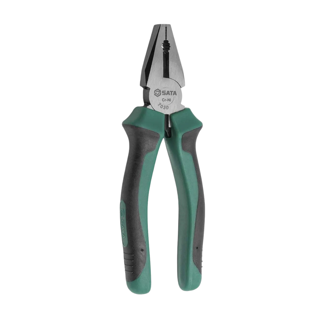 alicate universal sata, alicate 7 pulgadas, alicate profesional, alicate cromo niquel, alicate resistente a líquidos, herramientas de corte, tenaza universal, alicate antideslizante, herramientas ergonómicas, herramientas mecánicas, alicate tratado térmicamente, alicate inoxidable, herramientas de mano SATA, alicate multiuso, herramientas duraderas