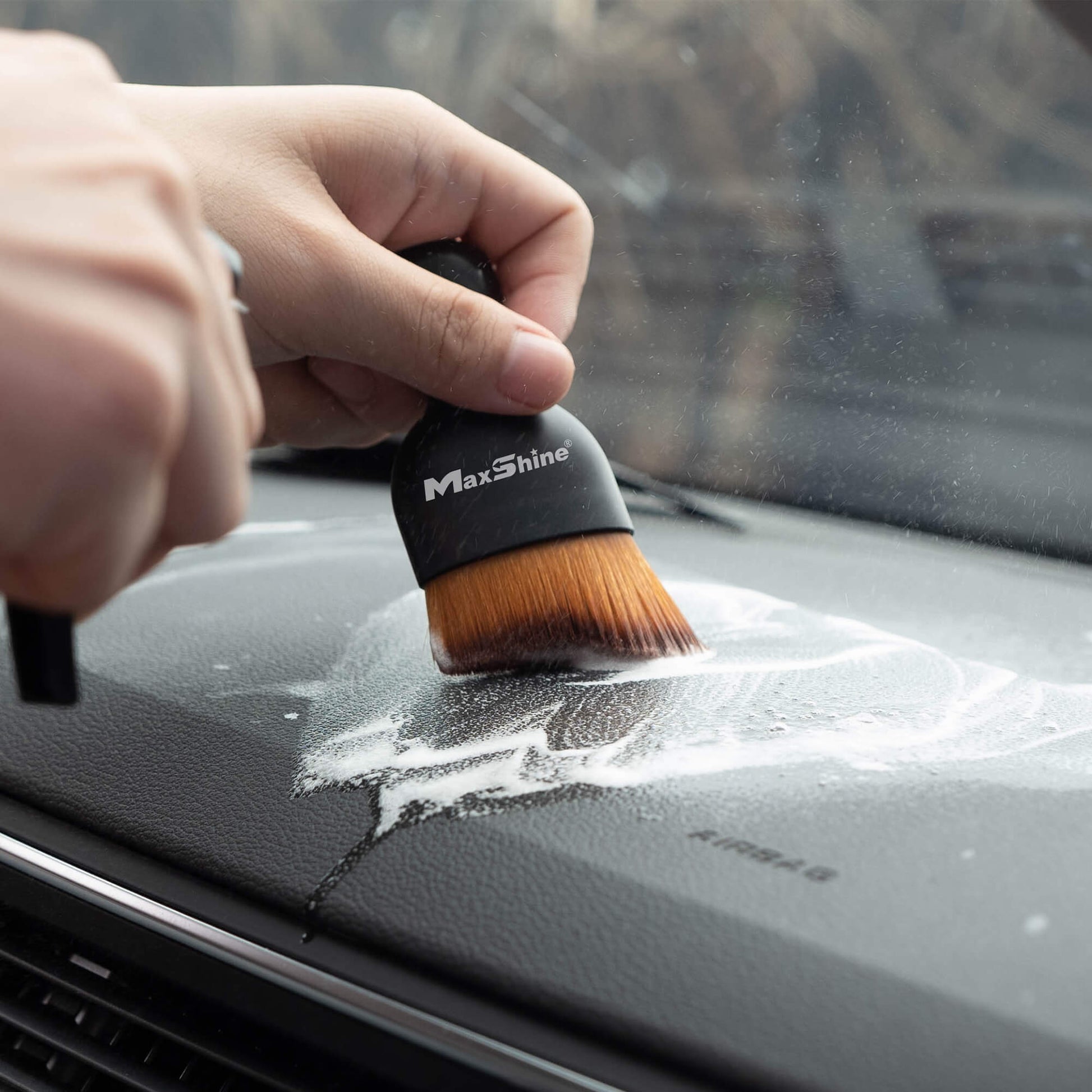 cepillo maxshine, cepillo detallado auto, brocha interior auto, cepillo suave auto, cepillo limpieza sin rayones, accesorios detailing, cepillo interiores, brocha detailing profesional, cepillo automotriz maxshine,