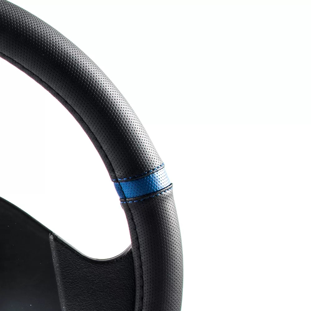 forro cabrilla simoniz, protector timón carro, forro volante negro azul, cubierta volante pvc, funda para timón auto, accesorio interior carro, forro ergonómico timón, protector volante antidesgaste, accesorios simoniz carro, forro deportivo para volante
