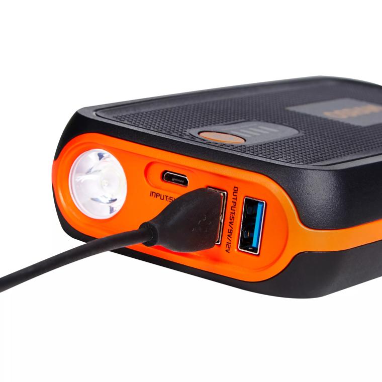 iniciador de batería, osram 300A, arrancador portátil, powerbank auto, jump starter compacto, batería 12V auto, arrancador de emergencia, cargador de autos