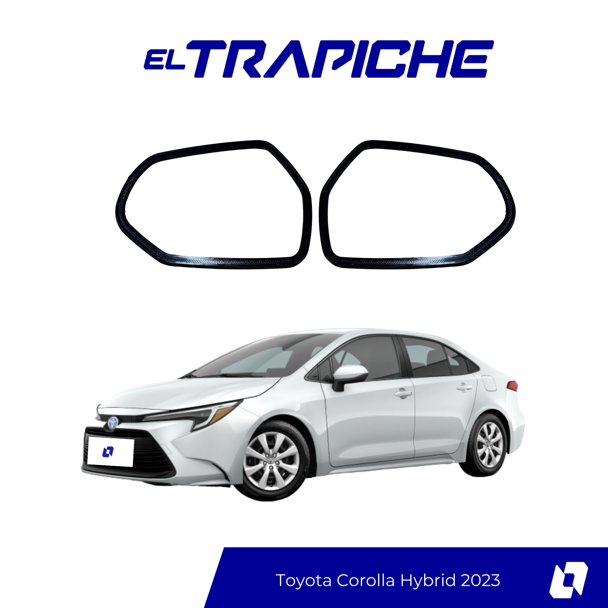 Seguro antirrobo para espejos Toyota Corolla Hybrid 2023. Protección discreta y eficaz contra robos, fácil instalación y ajuste perfecto.