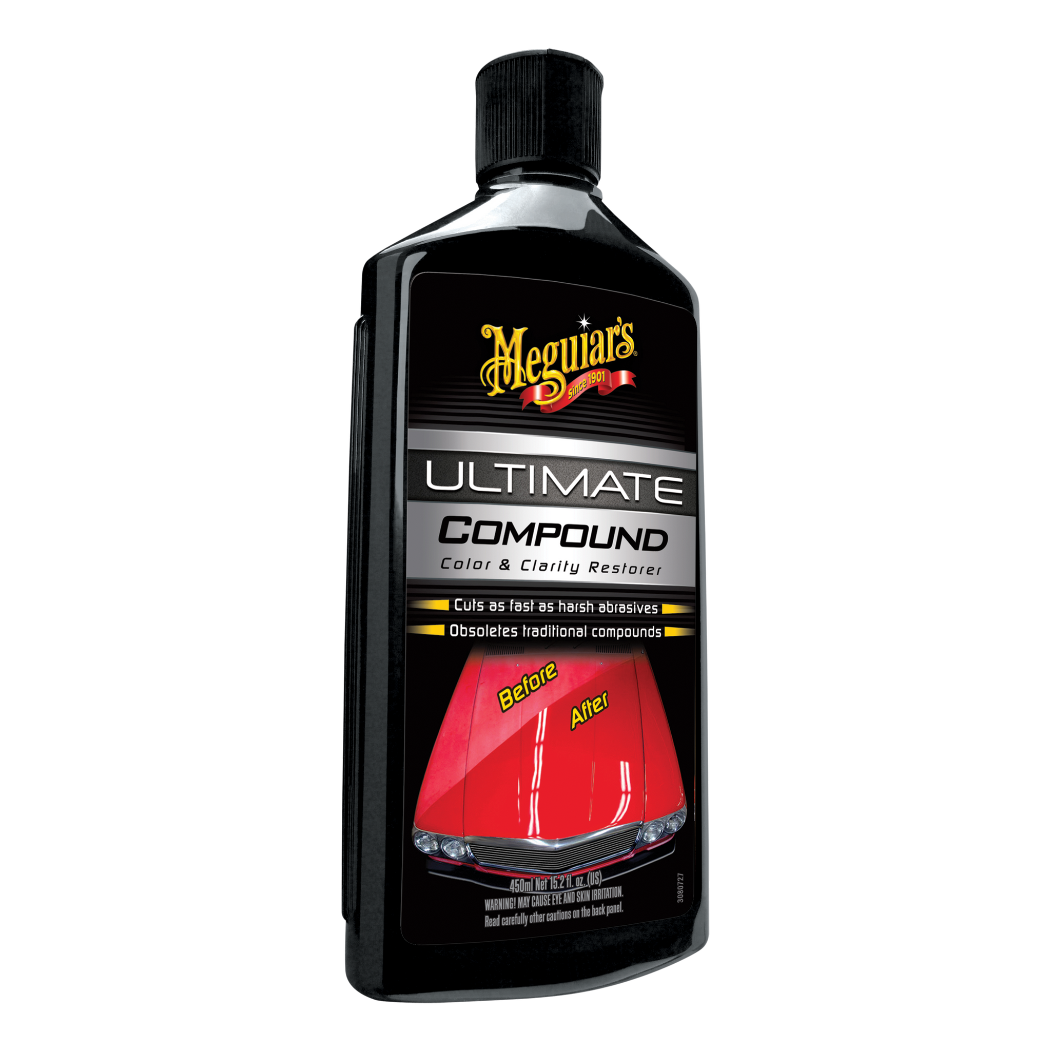 Elimina rayones, oxidación y marcas con Ultimate Compound de Meguiar’s. Restaura el brillo de la pintura con seguridad y resultados profesionales.