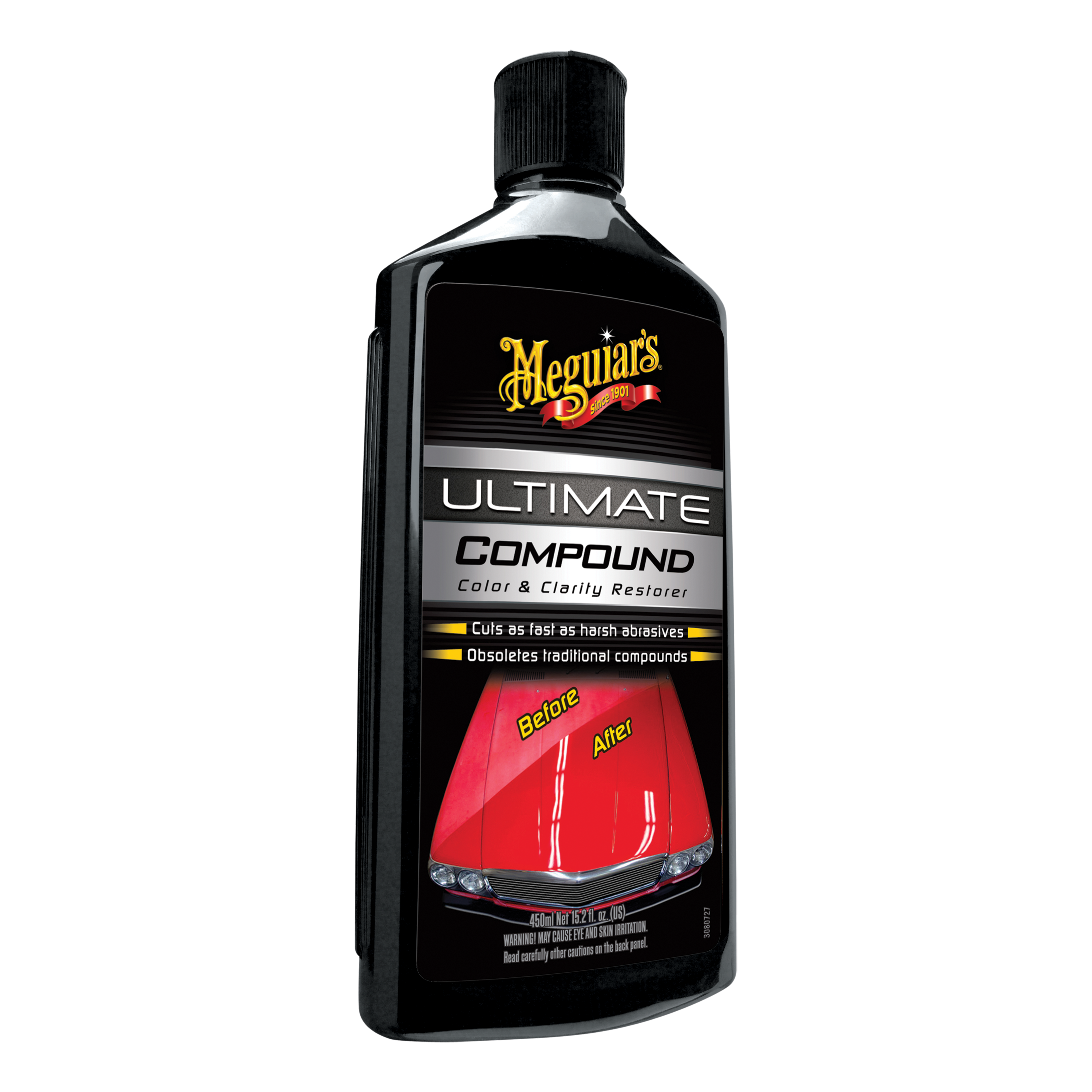 Elimina rayones, oxidación y marcas con Ultimate Compound de Meguiar’s. Restaura el brillo de la pintura con seguridad y resultados profesionales.