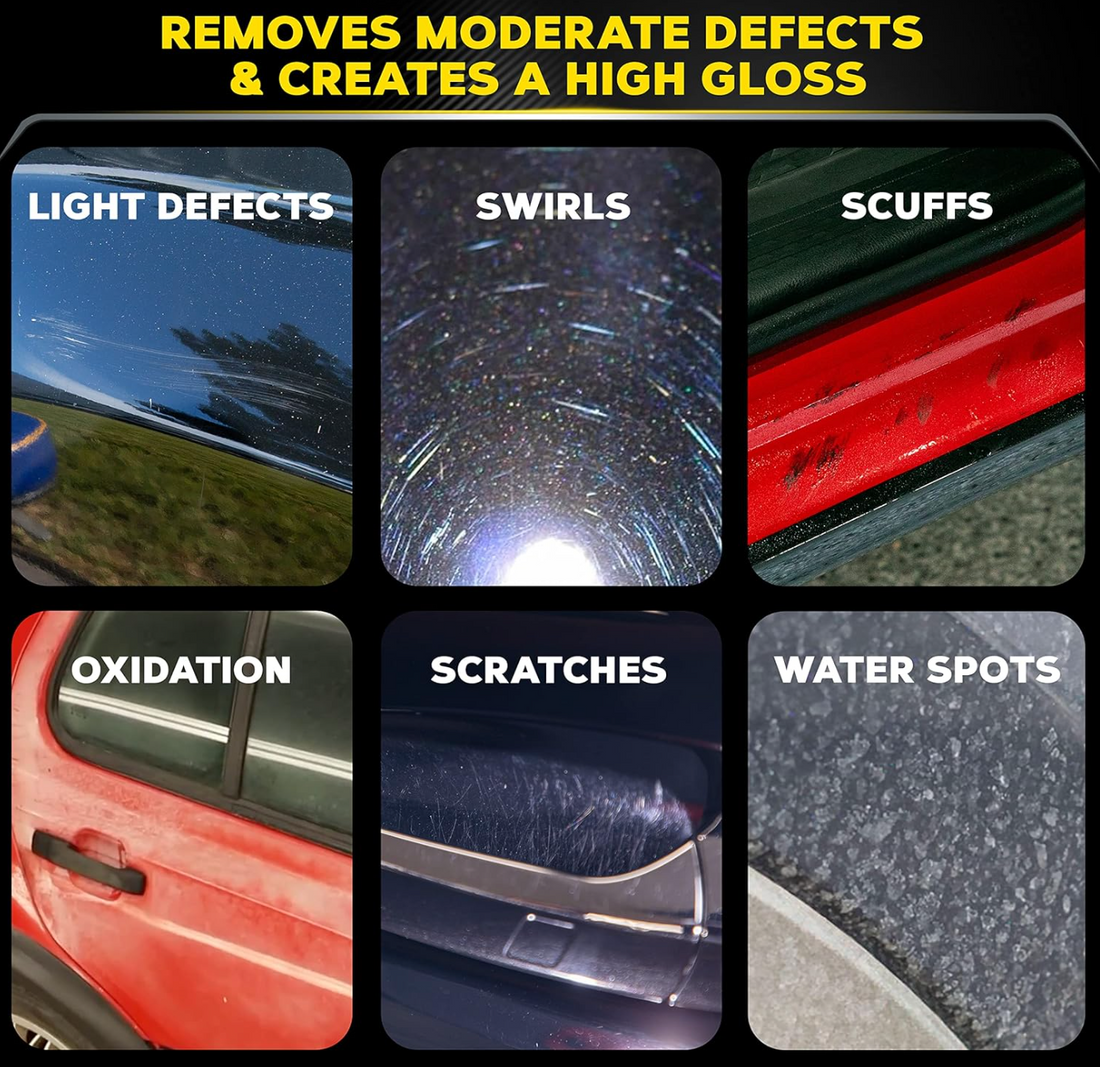 Elimina rayones, oxidación y marcas con Ultimate Compound de Meguiar’s. Restaura el brillo de la pintura con seguridad y resultados profesionales.