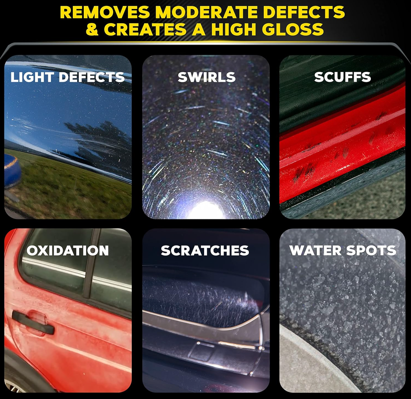 Elimina rayones, oxidación y marcas con Ultimate Compound de Meguiar’s. Restaura el brillo de la pintura con seguridad y resultados profesionales.